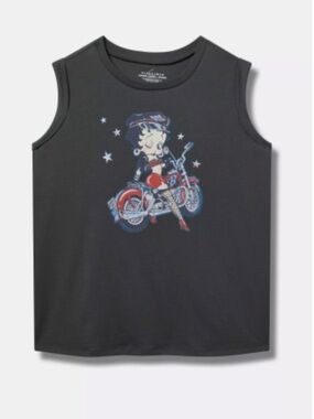 Betty Boop Cotton Roll Sleeve Tank